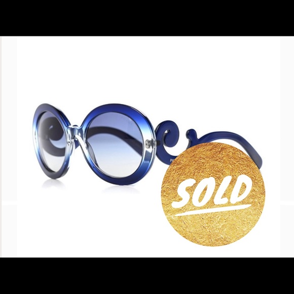 Prada Accessories - Prada Baroque Sunglasses SPR 27N Blue